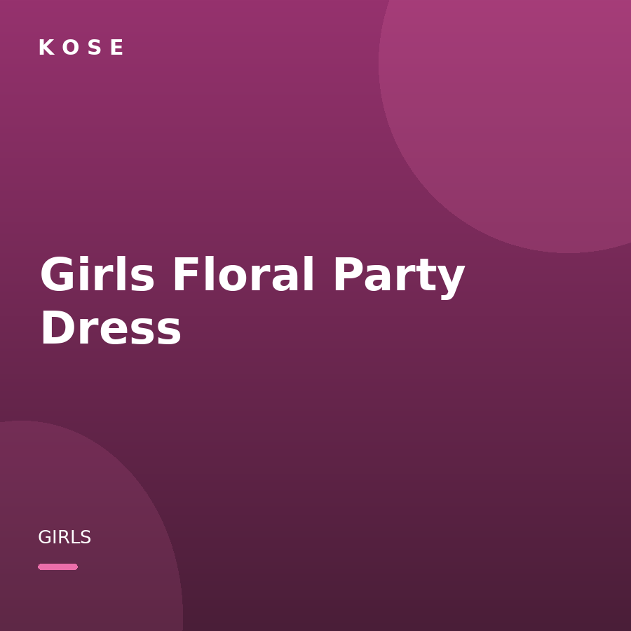 Girls Floral Party Dress